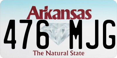 AR license plate 476MJG