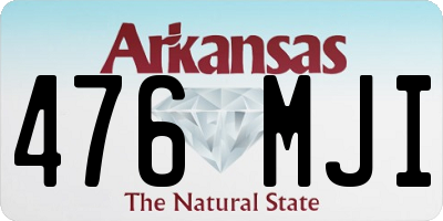 AR license plate 476MJI