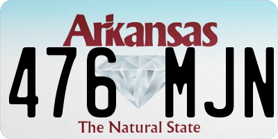 AR license plate 476MJN