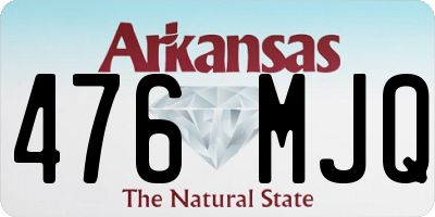 AR license plate 476MJQ