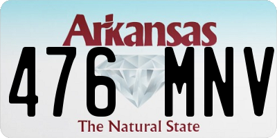 AR license plate 476MNV