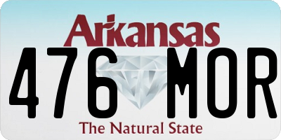 AR license plate 476MOR