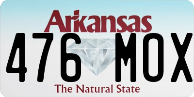 AR license plate 476MOX