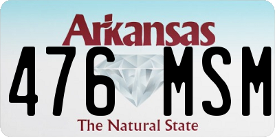 AR license plate 476MSM