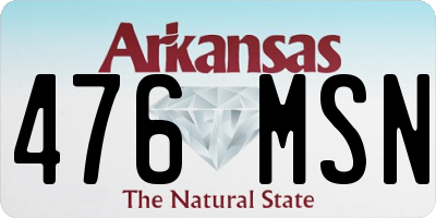 AR license plate 476MSN