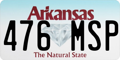 AR license plate 476MSP