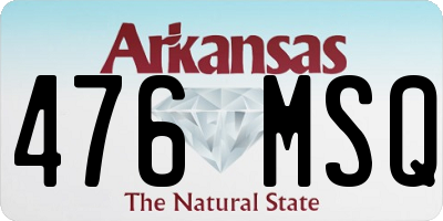 AR license plate 476MSQ