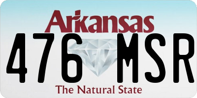 AR license plate 476MSR