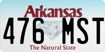 AR license plate 476MST