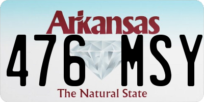 AR license plate 476MSY