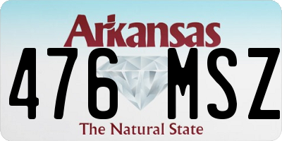 AR license plate 476MSZ