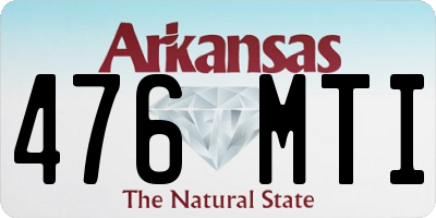 AR license plate 476MTI