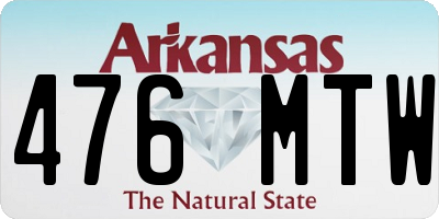 AR license plate 476MTW