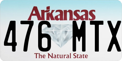 AR license plate 476MTX