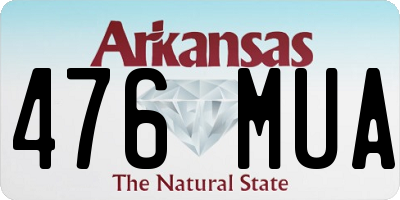 AR license plate 476MUA