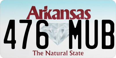 AR license plate 476MUB
