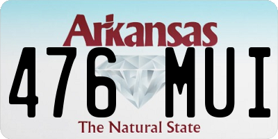 AR license plate 476MUI