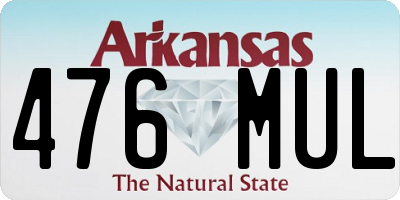AR license plate 476MUL