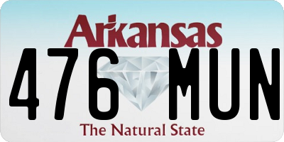 AR license plate 476MUN