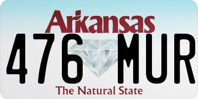 AR license plate 476MUR