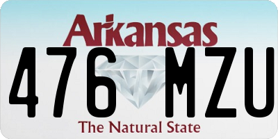AR license plate 476MZU