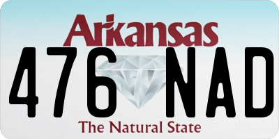 AR license plate 476NAD
