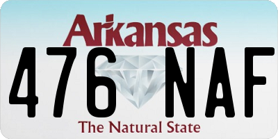 AR license plate 476NAF