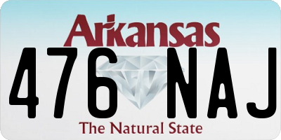AR license plate 476NAJ