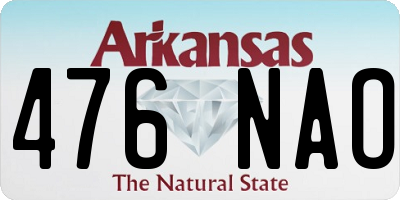 AR license plate 476NAO