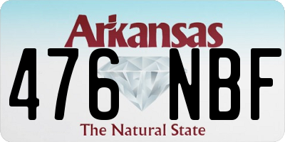 AR license plate 476NBF