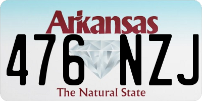 AR license plate 476NZJ