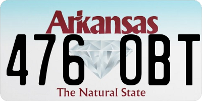 AR license plate 476OBT
