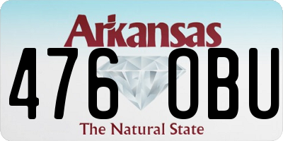 AR license plate 476OBU