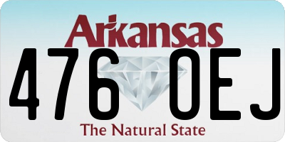 AR license plate 476OEJ