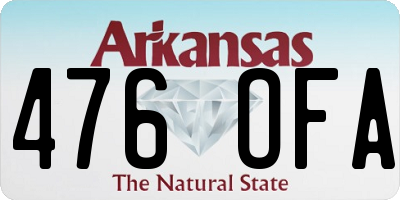 AR license plate 476OFA