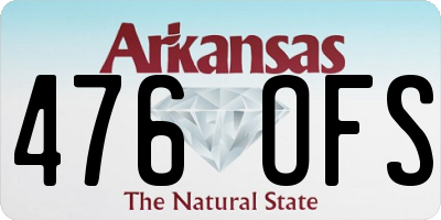 AR license plate 476OFS