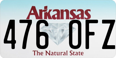 AR license plate 476OFZ