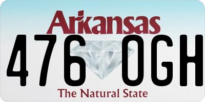 AR license plate 476OGH