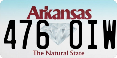 AR license plate 476OIW
