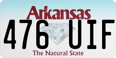 AR license plate 476UIF