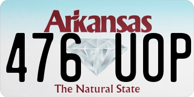AR license plate 476UOP