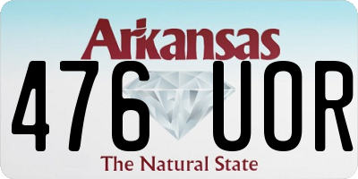AR license plate 476UOR