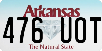 AR license plate 476UOT