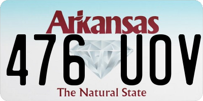 AR license plate 476UOV