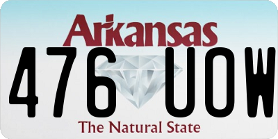 AR license plate 476UOW