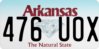 AR license plate 476UOX