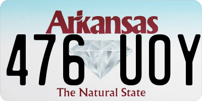 AR license plate 476UOY