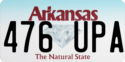 AR license plate 476UPA