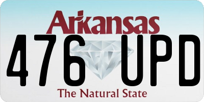 AR license plate 476UPD
