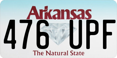AR license plate 476UPF